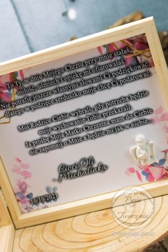 Благодарственная/сувенирная коробка для крестных родителей.