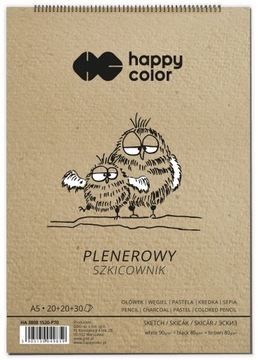 Szkicownik A5 70k Blok Plenerowy Happy color