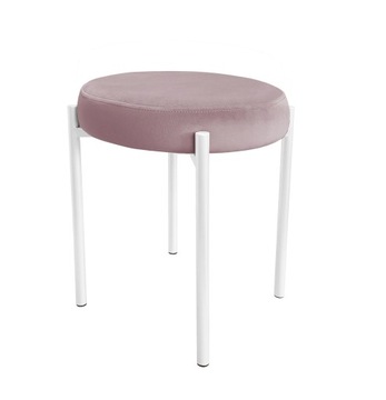 TABORET DIOR STOŁEK LOFT metal podstawa biała MG55