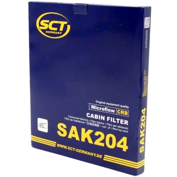 FILTR KABINA UHLÍKOVÝ SCT SAK204 + PREPARAT DO KLIMATIZACE MANNOL 520ML