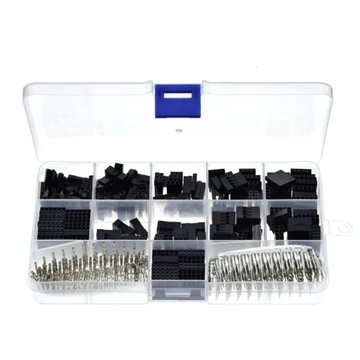 ZESTAW ZŁĄCZ, STYKÓW DUPONT PIN - 620 ELEMENTÓW 2 3 4 5 6 7 8 10 12 PIN