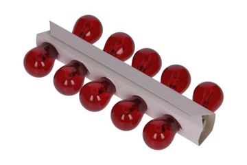 ŻARÓWKA PR21W 12V/21W BAW15S CZERWONA KPL 10SZT (FORD, OPEL, CITROEN, SAAB)