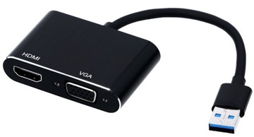 KONWERTER USB 3.0 do HDMI + VGA ADAPTER KARTA GRA