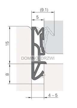 АКУСТИЧЕСКАЯ СТАБИЛЬНАЯ ПРОКЛАДКА ДЛЯ НАРУЖНЫХ ДВЕРЕЙ, КОРИЧНЕВЫЙ РУСТИЧЕСКИЙ