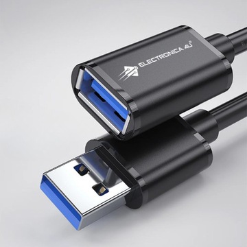 Kabel przewód przedłużający przedłużacz USB A 3.0 5Gb/s męski do żeński 5m