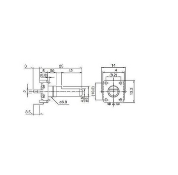 Encoder 12 импульсов L = 20 мм EC12