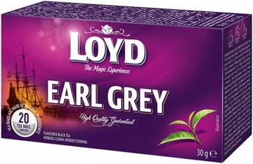 Ekspresowa Herbata Czarna Earl Grey Klasyczny Smak + Bergamotka 20T LOYD