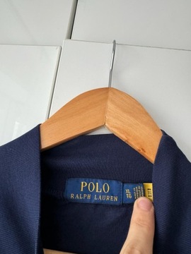 POLO RALPH LAUREN RL KOSZULKA LONGSLEEVE PÓŁGOLF GRANATOWY XL