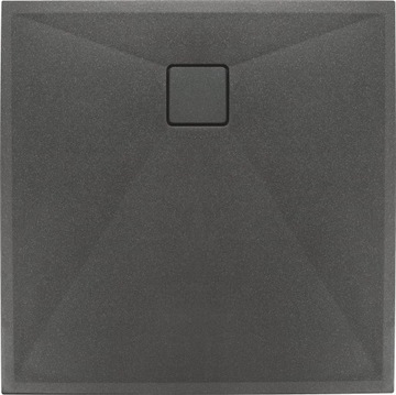 BRODZIK GRANITOWY CORREO 90x90 CM ANTRACYT