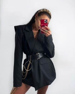 La Milla черная свободная куртка оверсайз, подушки универсального размера