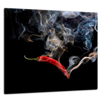 SZKLANA PŁYTA OCHRONNA PANEL KLEJ 65x60 CHILI CZARNA Szkło HARTOWANE