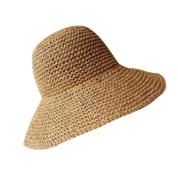 Moda wiadro kapelusz Naturalne rafia typu Bucket d
