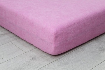 Prześcieradło Frotte 160x200 ekskluzywne RÓŻOWE