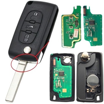 KLUCZYK Z ELEKTRONIKĄ DO PEUGEOT 307 308 407 607 CITROEN C2C3C4 C5 BH7VA2