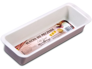 SNB BLACHA DO PIECZENIA FORMA 35X11X7 CM TŁOCZONA CAFFE CREME POLSKA