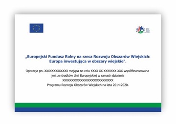 Tablica Unijna na dofinansowanie 120x80cm ARiMR