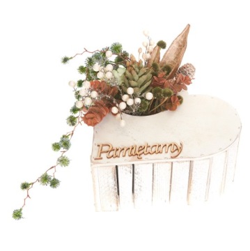 KOMPOZYCJA STROIK SERCE NA CMENTARZ GRÓB PAMIĘTAMY