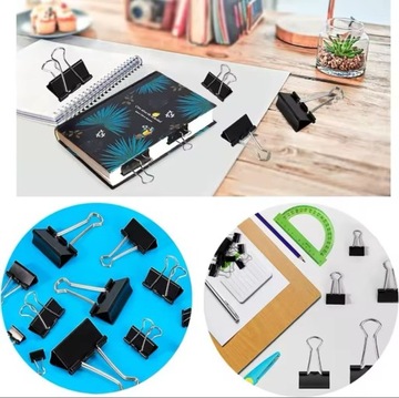 KLIPY BIUROWE DUŻE 51 MM 12 SZTUK MOCNE