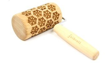 Mini wałek grawerowany wzór PŁATKI ŚNIEGU
