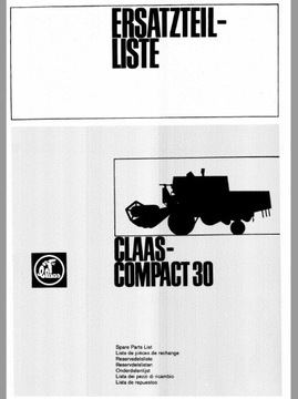 Katalog części kombajn CLAAS COMPACT 30