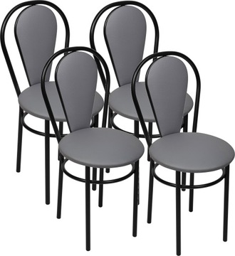 Krzesło Krzesla Tulipan PLUS BLACK 4 SZTUKI