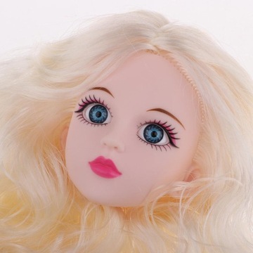 Скульптура головы BJD 1/4 со светло-золотыми волосами куклы