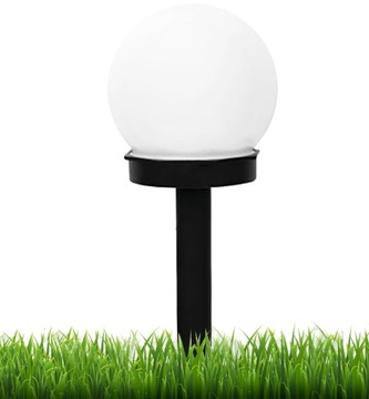 Lampa SOLARNA LED ogrodowa KULA 10 cm ZIMNA 1x EKO