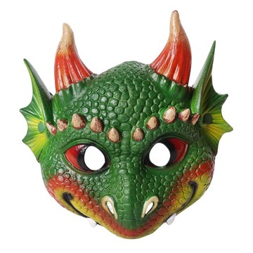 Scary Kids Dragon Half Face Cover do zdjęcia w kolorze zielonym