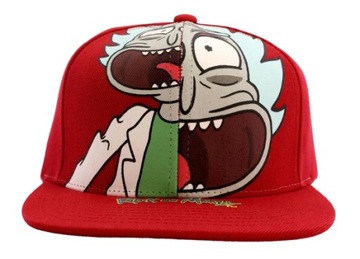 Czapka z prostym daszkiem męska Rick and Morty SNAPBACK 56-60cm czerwona