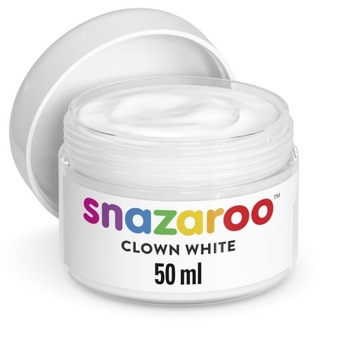 FARBA DO MALOWANIA TWARZY BIAŁA 50 ml SNAZAROO CLOWN SŁOIK KLAUN 1198200