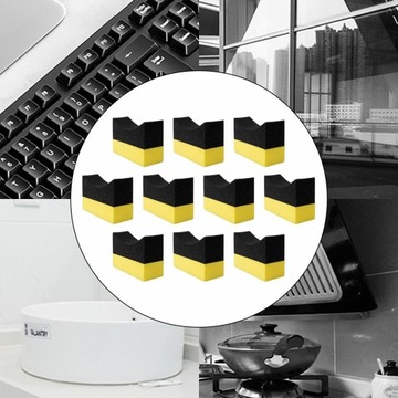 10 шт., полиэтиленовые губки для мытья автомобилей, прочные аксессуары для интерьера, чистящая губка