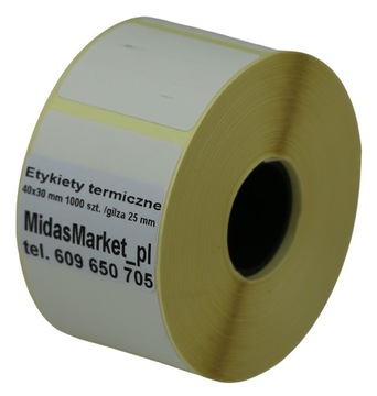ETYKIETY TERMICZNE 40x30 NALEPKI NAKLEJKI DO ZEBRY