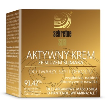 Sekretne SPA Aktywny Krem ze śluzem ślimaka 50 ml