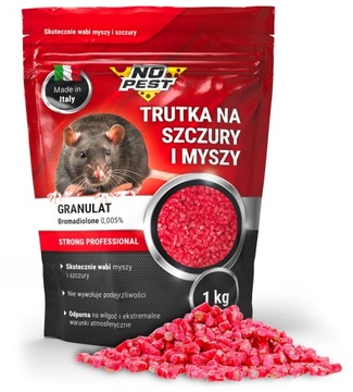 TRUCIZNA TRUTKA NA MYSZY SZCZURY GRANULAT 1kg SKUTECZNA