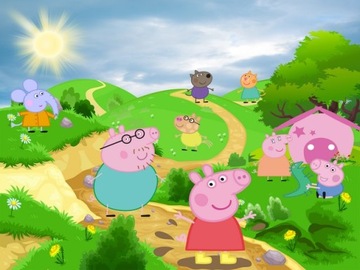 Fototapeta Świnka Peppa Dla Dziecka do pokoju Na wymiar Duży wybór wzorów
