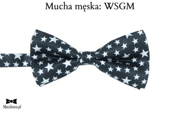 Szelki męskie w gwiazdy mucha muszka do garnituru