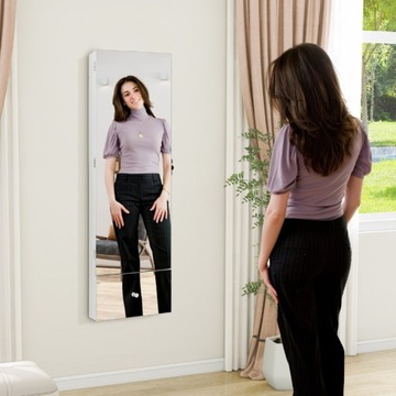 Подвесной шкаф для украшений с зеркалом со светодиодной подсветкой 120 х 37 х 11 см.