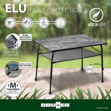 BRUNNER ELU СКЛАДНОЙ ПОХОДНЫЙ СТОЛ 120x80 см