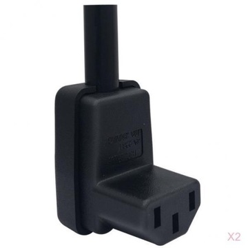 2x wtyczka zasilania C13 kątowa IEC 320 C13 żeńska