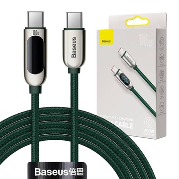 BASEUS MOCNY KABEL PRZEWÓD USB TYPU C DO TELEFONU SZYBKIE ŁADOWANIE 100W 2M