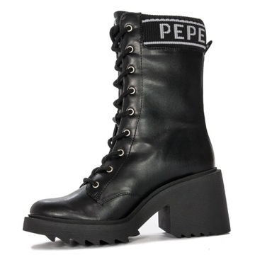 Trzewiki botki Pepe Jeans PLS50469 999 czarne r.36