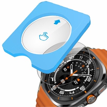 2x SZKŁO HARTOWANE DO SAMSUNG GALAXY WATCH ULTRA 47MM Z RAMKĄ DO MONTAŻU