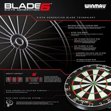 Winmau BLADE 6 Professional Bristle tarcza do darta tablica do lotek strzał