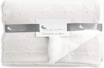 INTERBABY Aksamitny kocyk dla niemowląt 80x110cm
