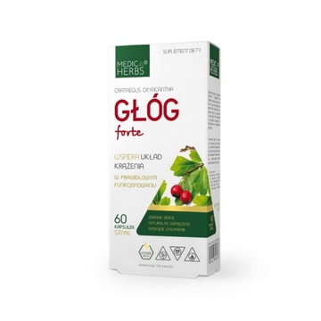 GŁÓG Ekstrakt wzmacnia SERCE Hawthorn KRĄŻENIE Medica Herbs jagoda GŁOGU