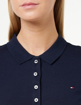 Koszulka polo damska granatowa Tommy Hilfiger Slim Fit r. XXL