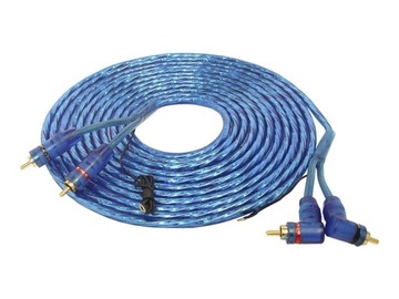 Kabel przewód sygnałowy 2xRCA-2xRCA kątowy 5m car audio