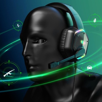 ИГРОВЫЕ USB-НАУШНИКИ С МИКРОФОНОМ RGB СВЕТОДИОДНАЯ ПОДСВЕТКА MOZOS G1000