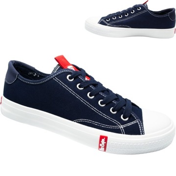 Buty Trampki Męskie Lee Cooper Tenisówki Granat Obuwie Sportowe niskie 44
