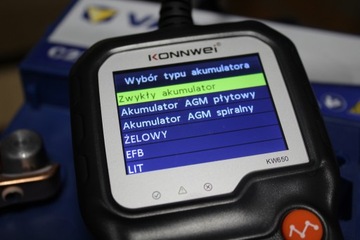 KONNWEI KW650 6V 12V ТЕСТЕР АККУМУЛЯТОРА НА ПОЛЬСКОМ ЯЗЫКЕ